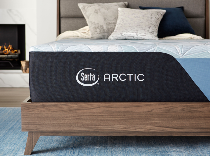 The Serta Arctic mattress in a bedroom