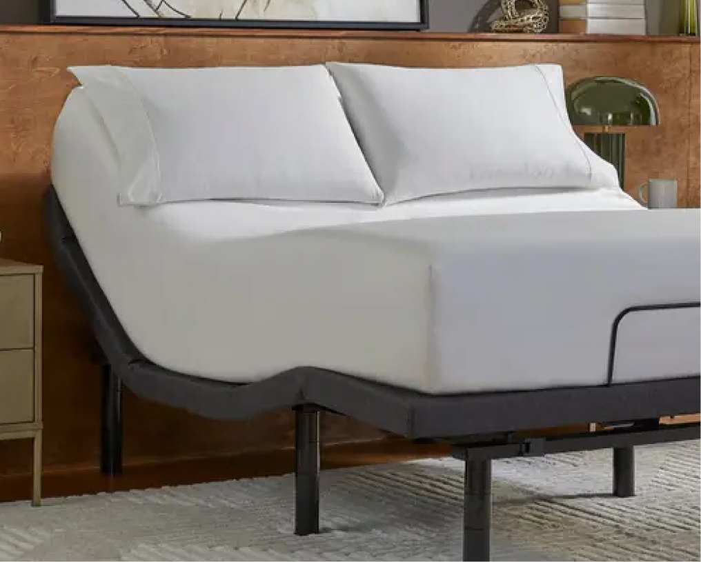 serta adjustable bed frame with head rest up