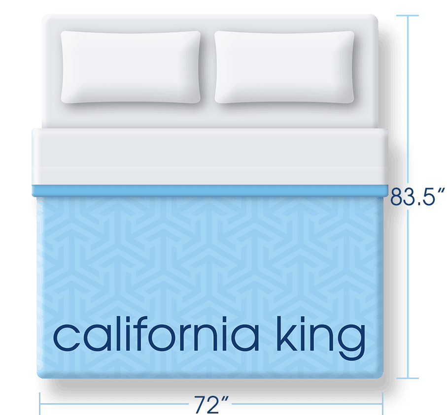 California King Bed Dimensions Illustration