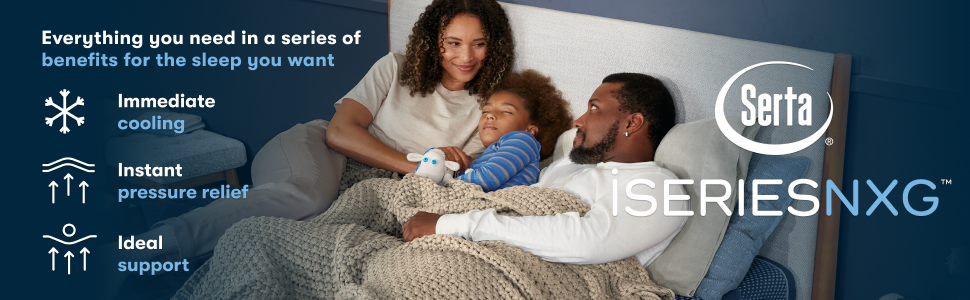 Serta iSeries NXG mattress with family