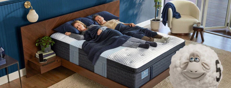 Couple relaxing on premium mattress