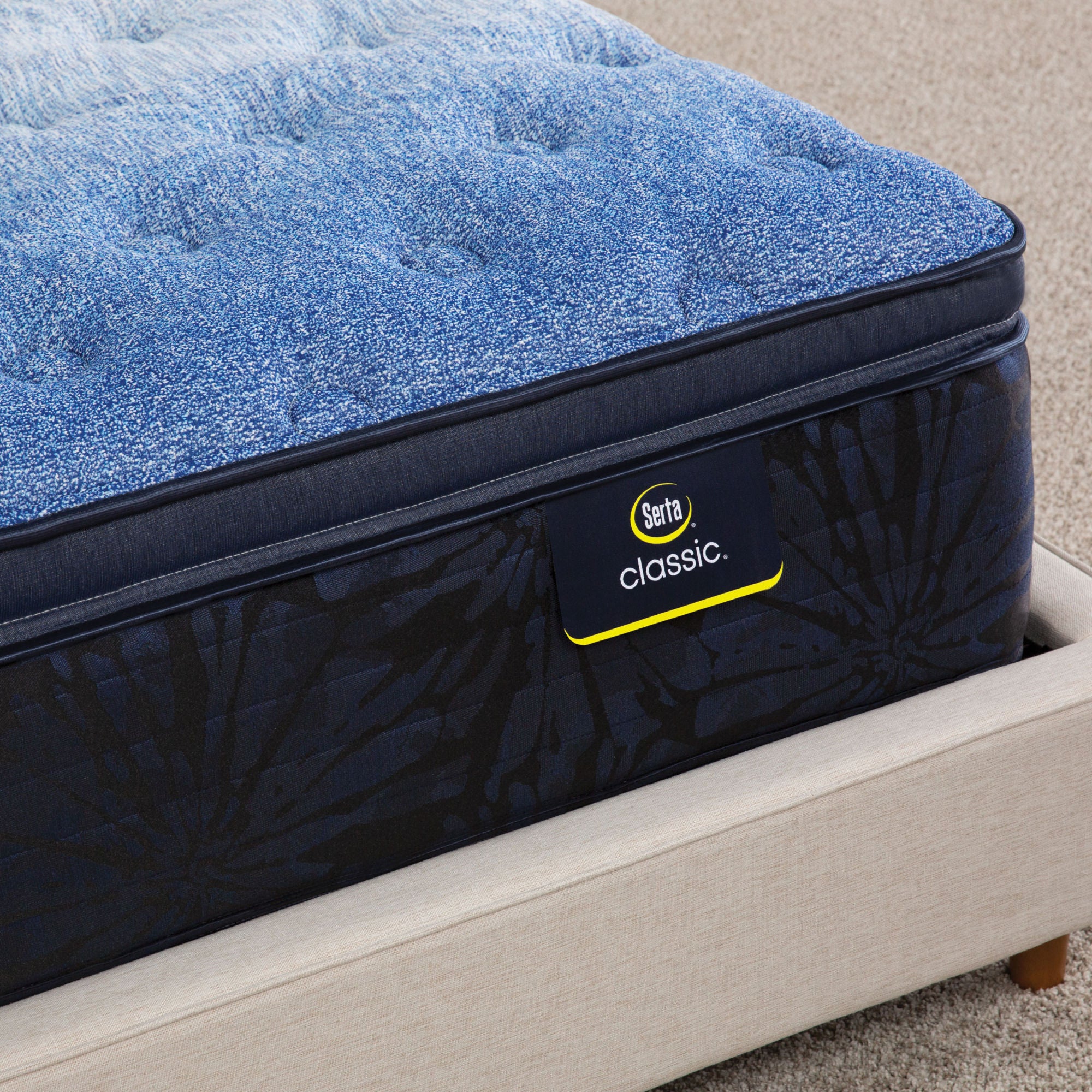 Serta Classic Mattress on Wooden Frame