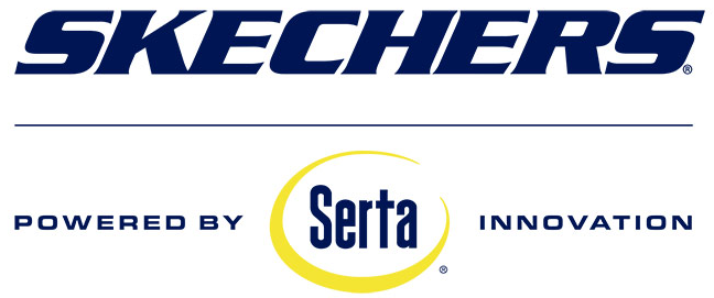 Skechers logo powered by Serta Innovation banner