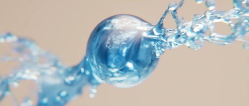 Close-up of water splash in motion