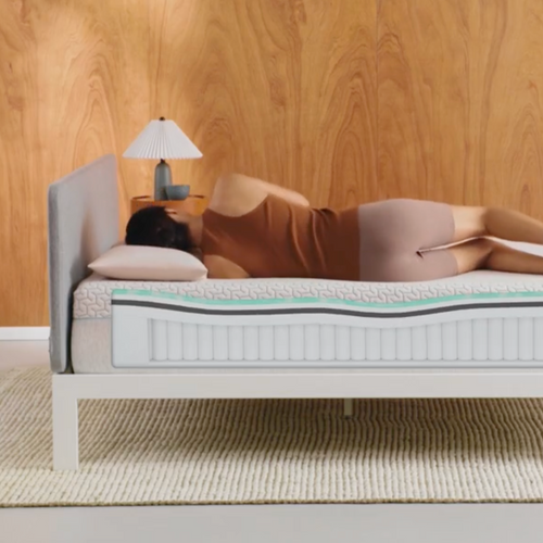 Woman Sleeping on Modern Mattress
