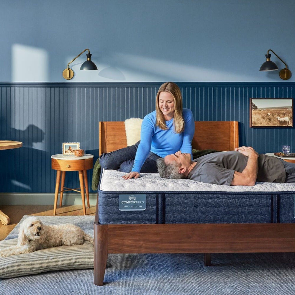 Couple Relaxing on Serta Mattress
