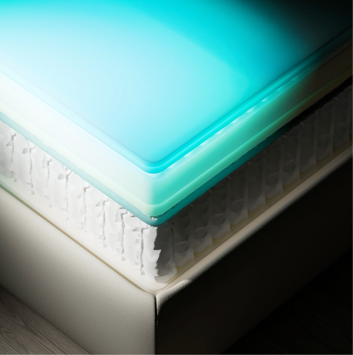 Foam mattress with layered design