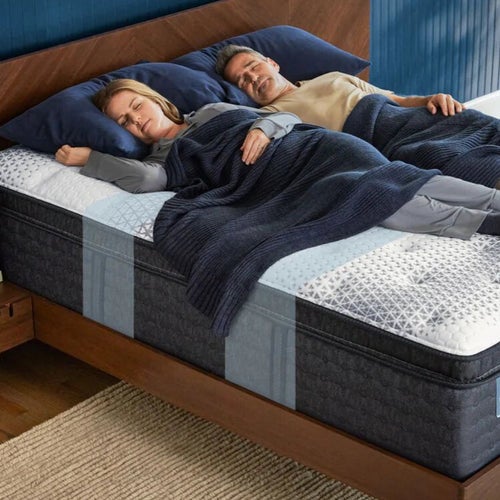 Couple Resting on Modern Mattress