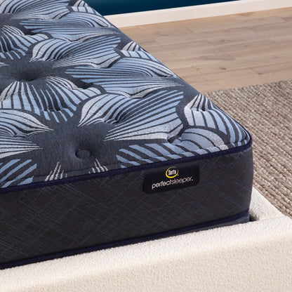 Corner view of the Serta Perfect Sleeper Sleep Excellence mattress in a bedroom | feel: plush