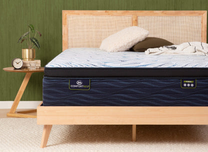 The Serta iComforECO mattress in a bedroom 