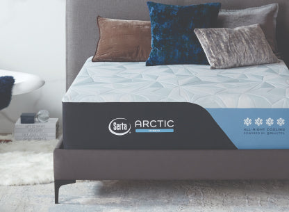 The Serta Arctic mattress in a bedroom 