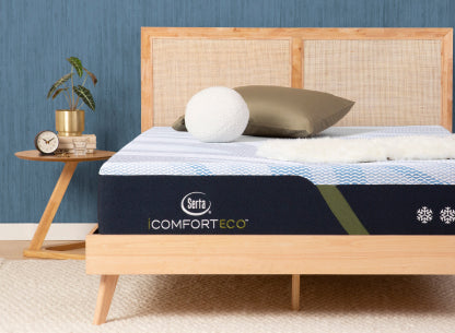The Serta iComfortECO mattress in a bedroom 