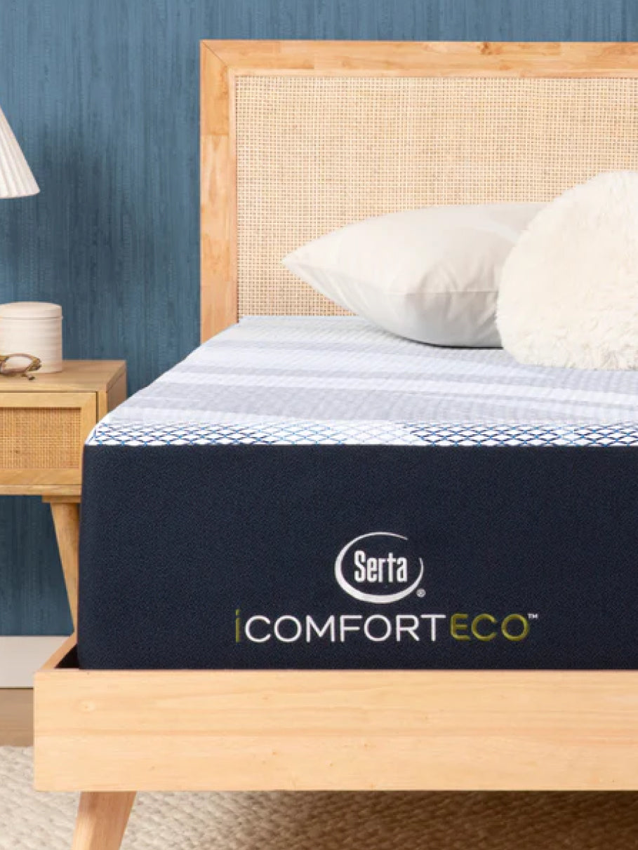 The Serta iComfortECO mattress in a bedroom