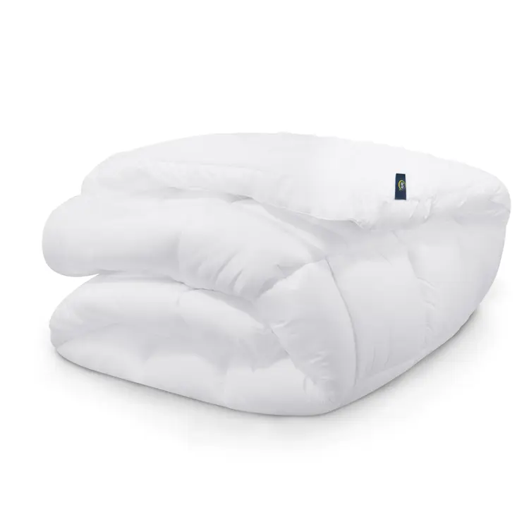 Serta Down Illusion Pillowtop Mattress Topper folded up.