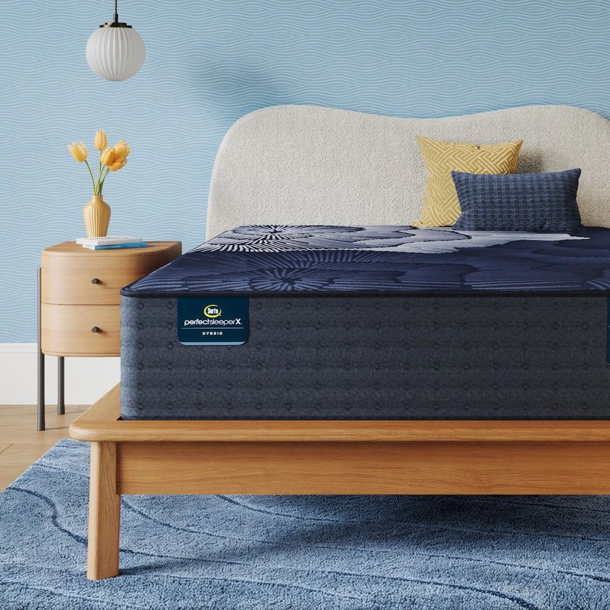 ベッドフレーム BED + MATTRESS with storage - 160x200 cm Serta Perfect Sleeper X Hybrid Mattress - Smooth Top