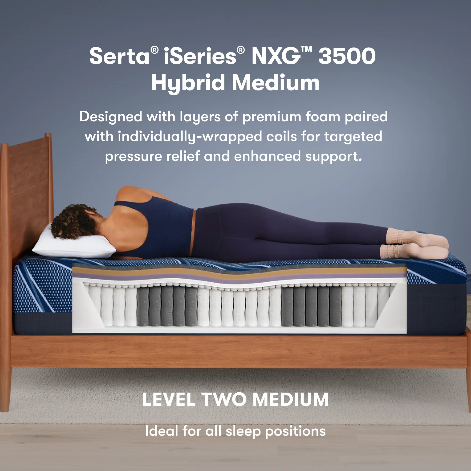 iSeries NXG 3500 Hybrid Medium Mattress - Thumbnail 5