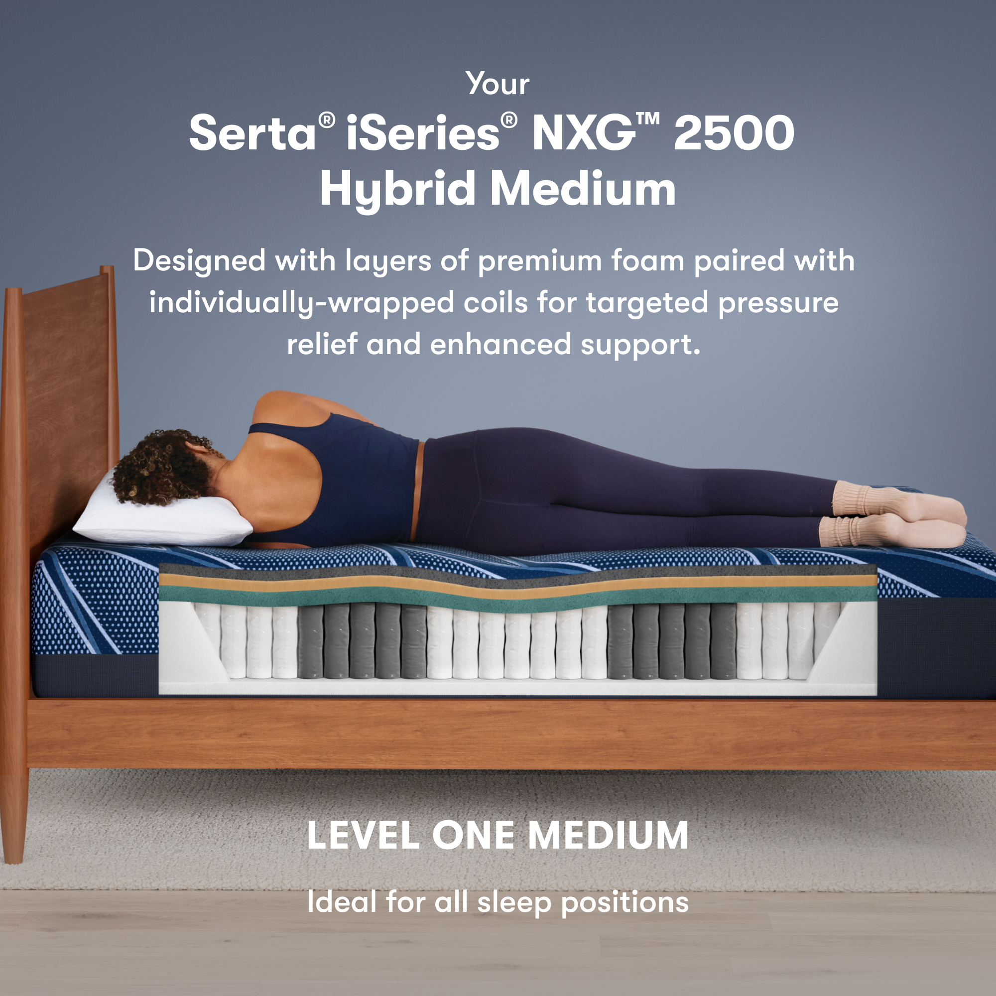 Serta® iSeries® NXG™ Mattress - 2500 Hybrid Medium Serta® iSeries® NXG™ Mattress - 2500 Hybrid Medium